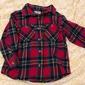 Hanna Anderson 100% cotton boys flannel shirt.